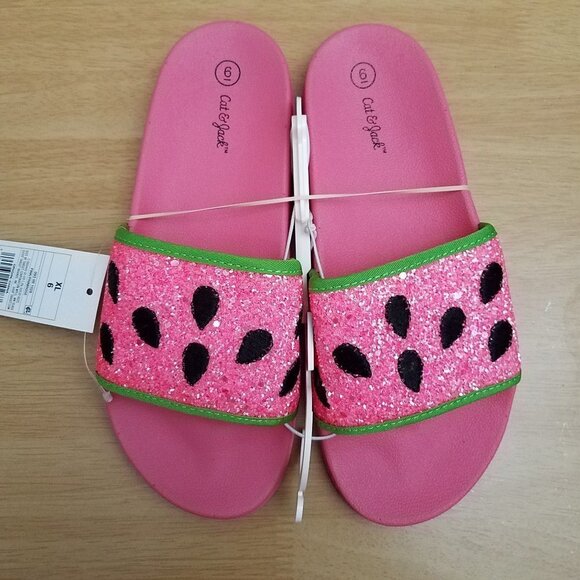 Cat & Jack Girls' 6 Pink Embellished Watermelon - Picture 1 of 4